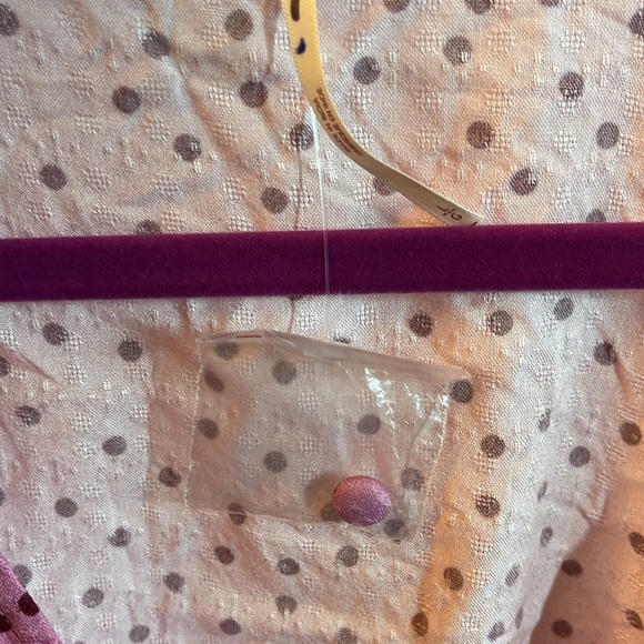NWOT Maye Polka Dot Blouse. Size Large. Pink & Deep Purple Dots - Picture 9 of 9